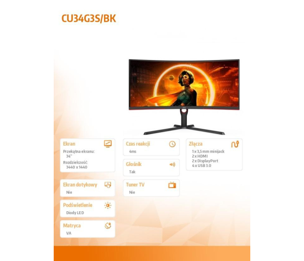 AOC CU34G3S - 744556 - zdjęcie 9